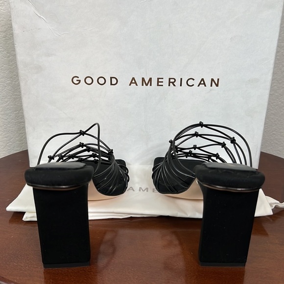 Good American Black Neoprene Caged Mule Size 5 - Picture 6 of 9